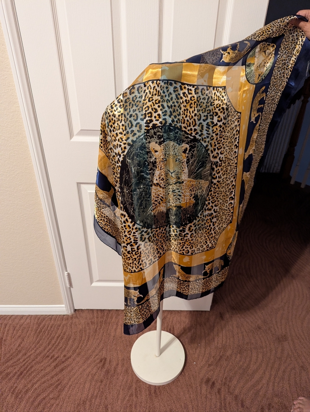 South African Animal Print Sheer Scarf